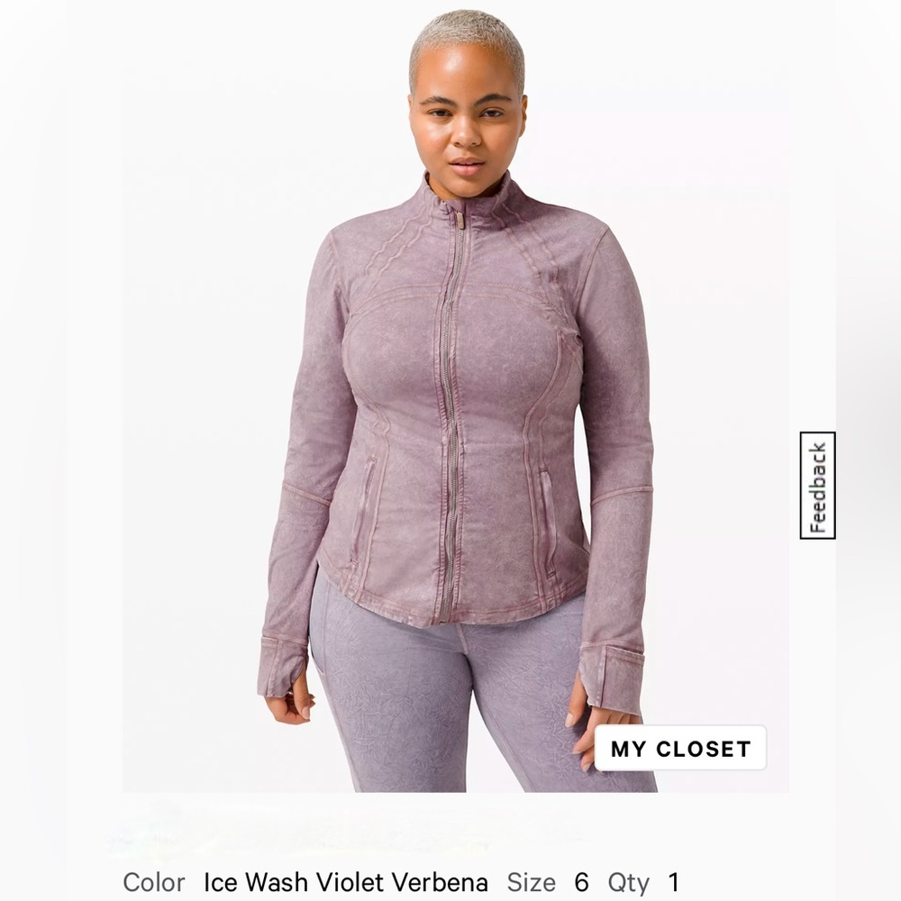 Lululemon Define Jacket Tie Dye Ice Wash Violet Purple